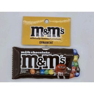 M & M's Candy Novelty Decoupage Christmas Tree Ornament by New‎ Ruz - NWT New